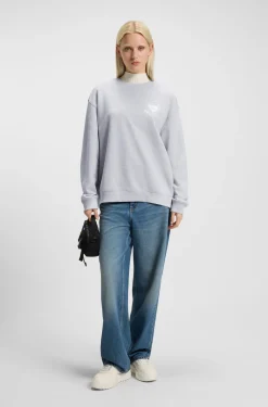Oversized Sweatshirt aus Baumwoll-Terry mit Logo-Artwork