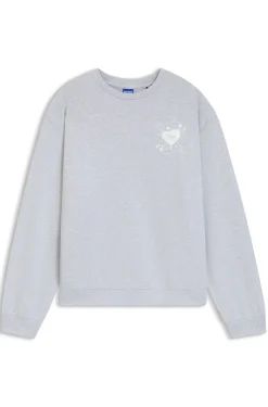 Oversized Sweatshirt aus Baumwoll-Terry mit Logo-Artwork