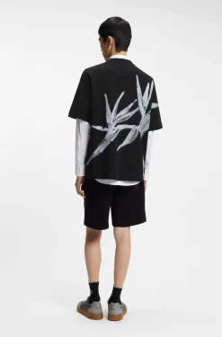 Oversized T-Shirt aus Baumwolle mit markantem Logo-Print