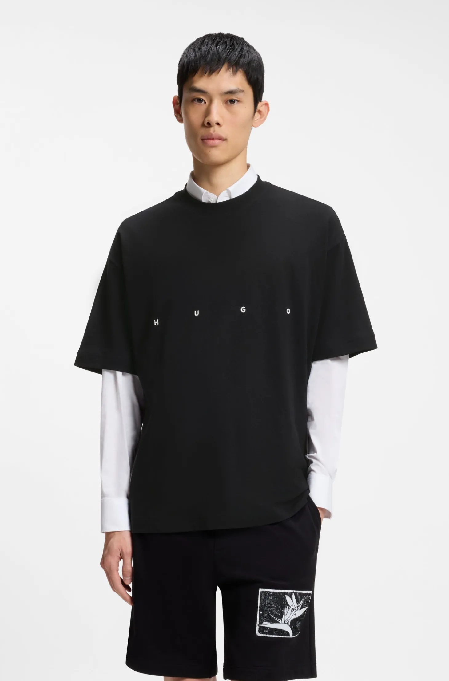 Oversized T-Shirt aus Baumwolle mit markantem Logo-Print
