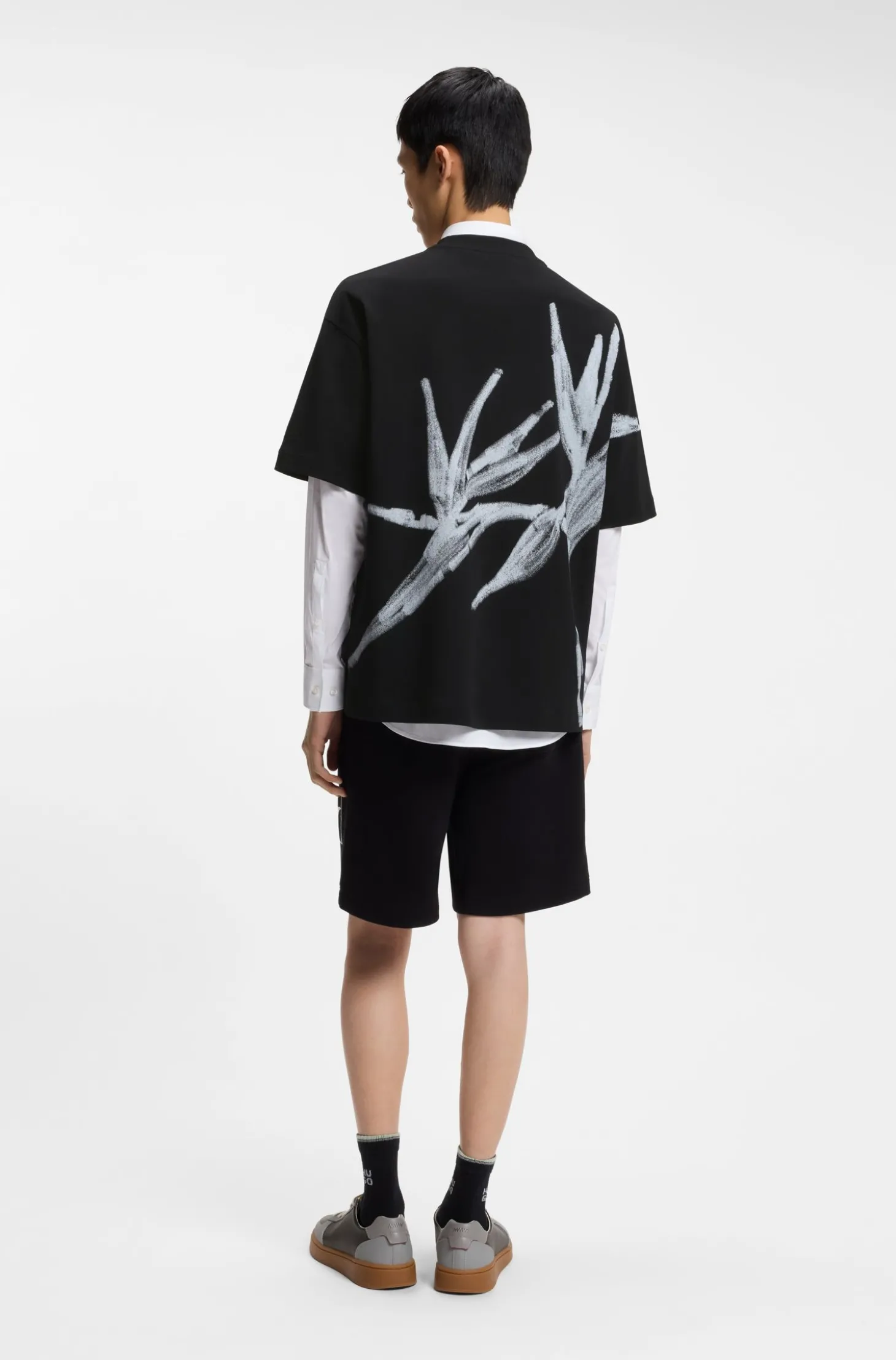 Oversized T-Shirt aus Baumwolle mit markantem Logo-Print