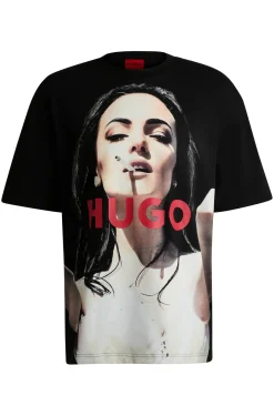 Oversized T-Shirt aus Baumwolle mit Statement-Artwork