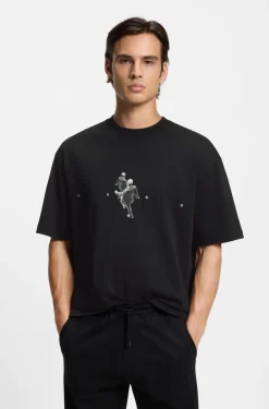 Oversized T-Shirt aus Baumwoll-Jersey mit grafischem Artwork