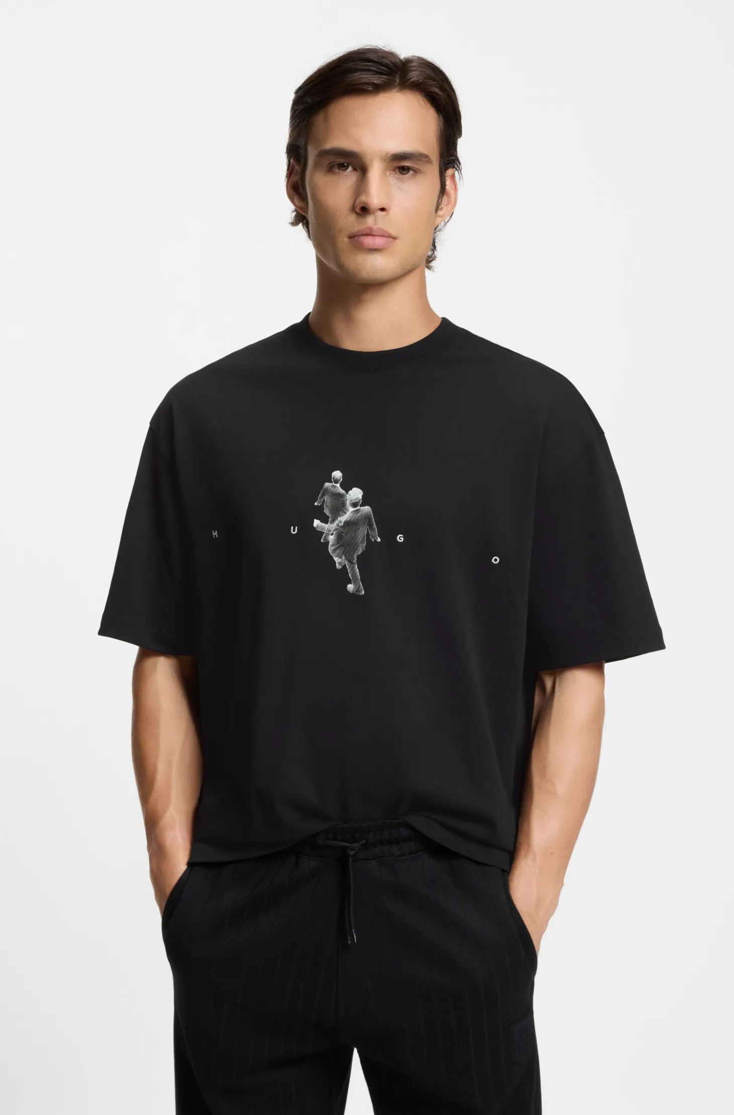 Oversized T-Shirt aus Baumwoll-Jersey mit grafischem Artwork