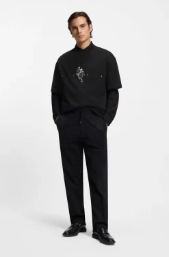 Oversized T-Shirt aus Baumwoll-Jersey mit grafischem Artwork