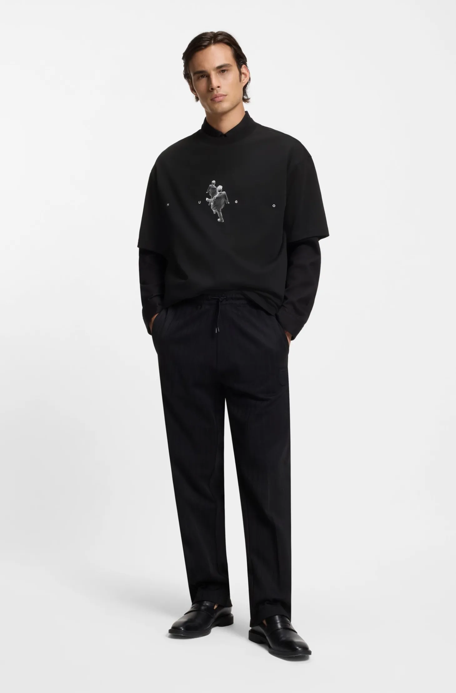 Oversized T-Shirt aus Baumwoll-Jersey mit grafischem Artwork