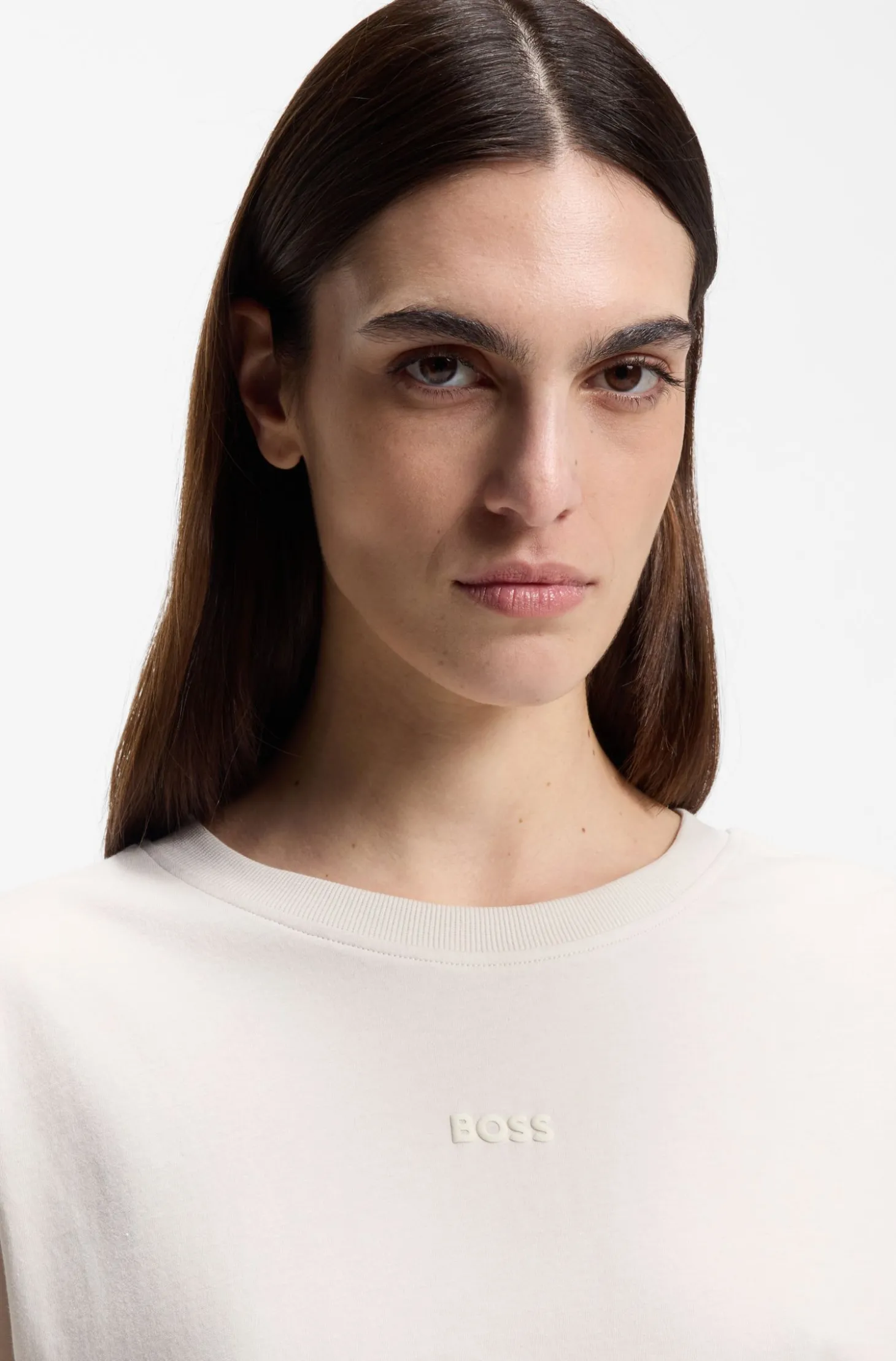 Oversized T-Shirt aus Baumwoll-Jersey mit Schaumdruck-Logo
