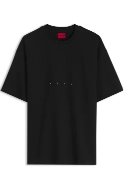 Oversize-Fit T-Shirt aus Baumwolle mit Logo-Mix