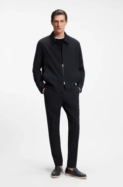 Packbares Relaxed-Fit Overshirt aus waschbarem Woll-Mix