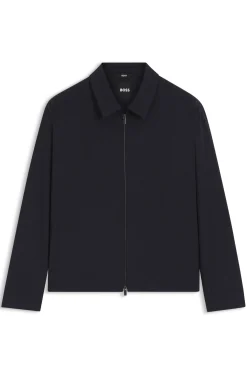 Packbares Relaxed-Fit Overshirt aus waschbarem Woll-Mix