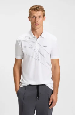 Paddy Poloshirt aus Baumwoll-Mix mit Artwork