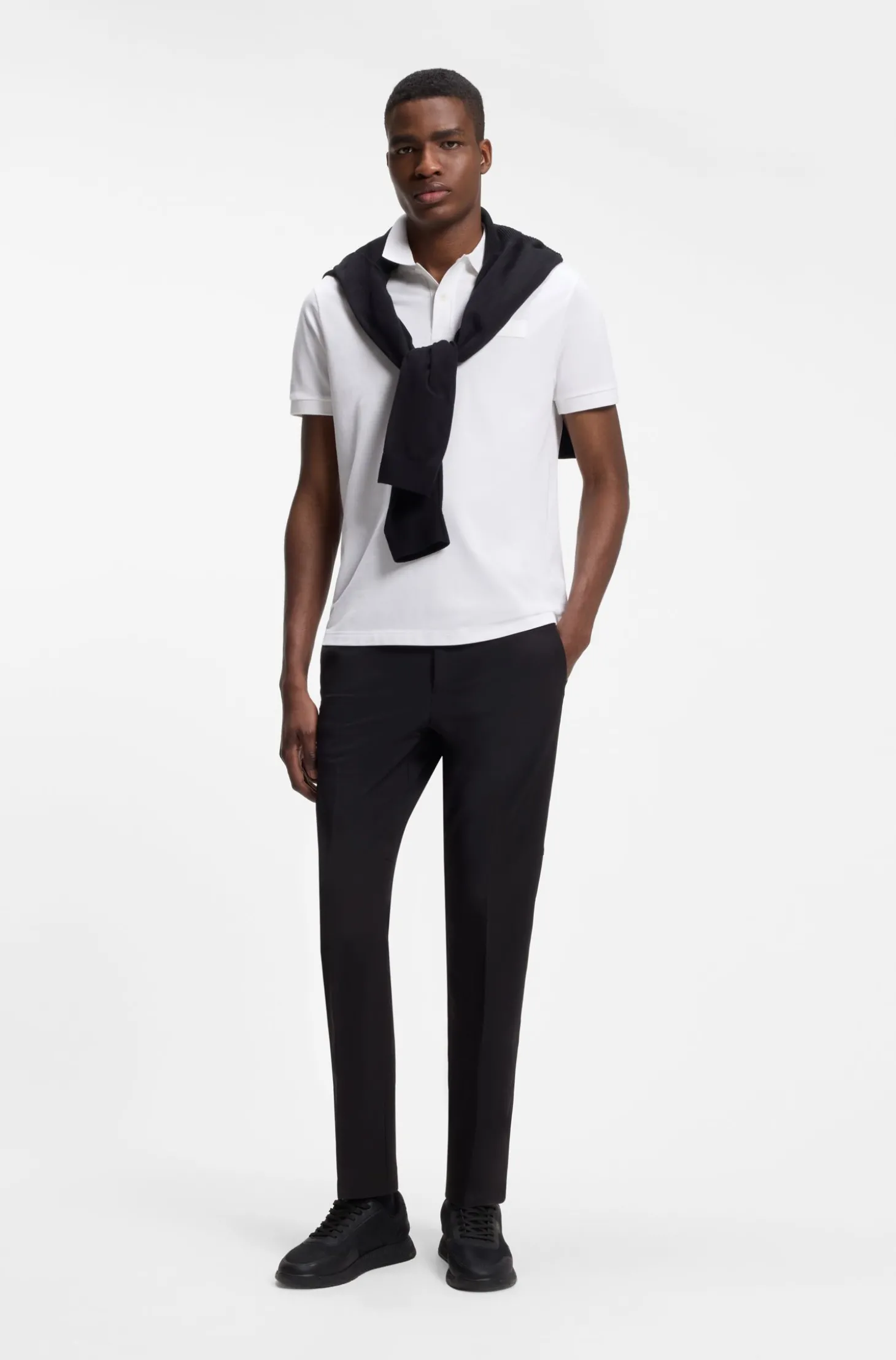 Paddy Poloshirt mit strukturiertem Logo-Patch