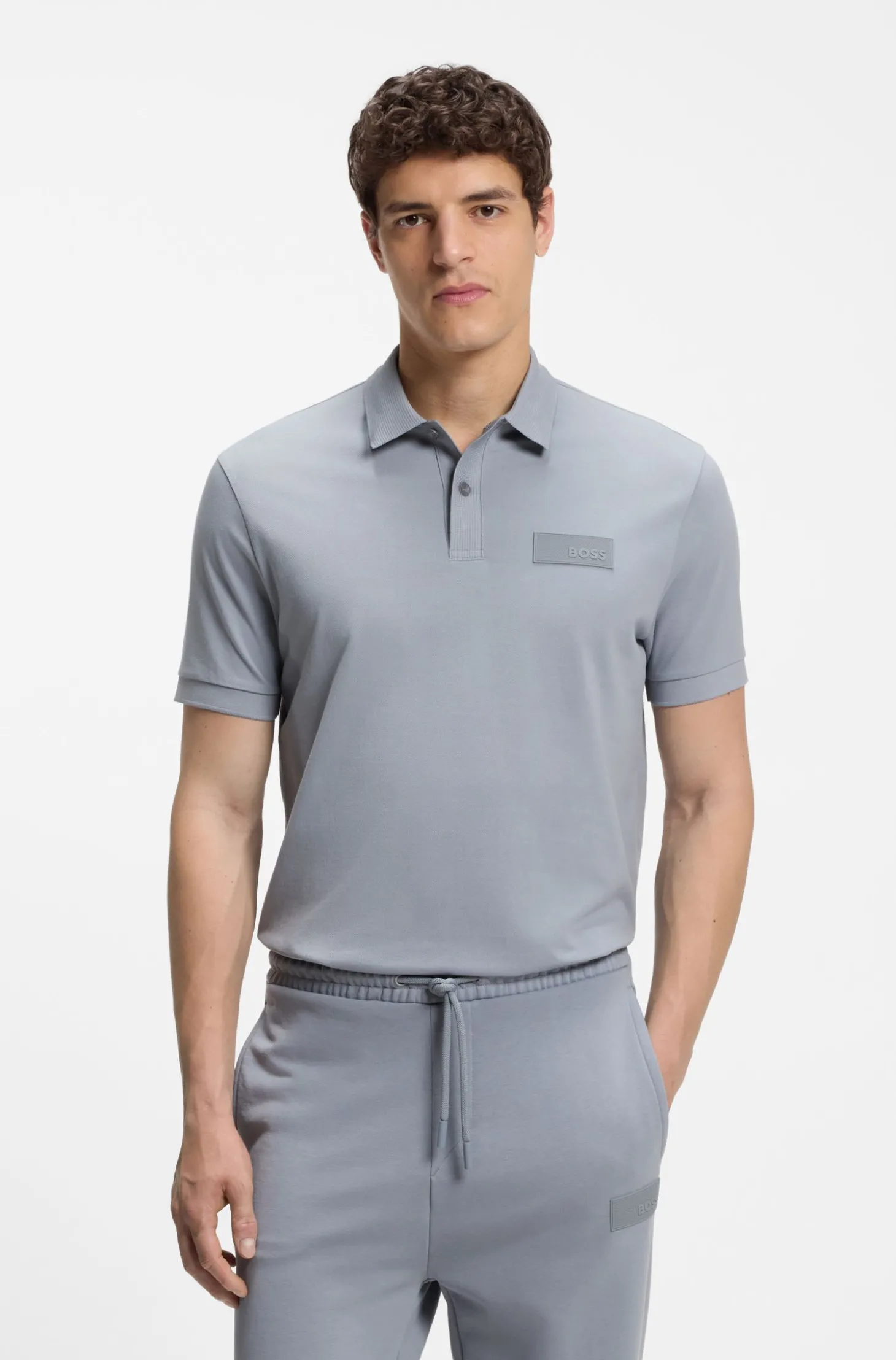 Paddy Poloshirt mit strukturiertem Logo-Patch