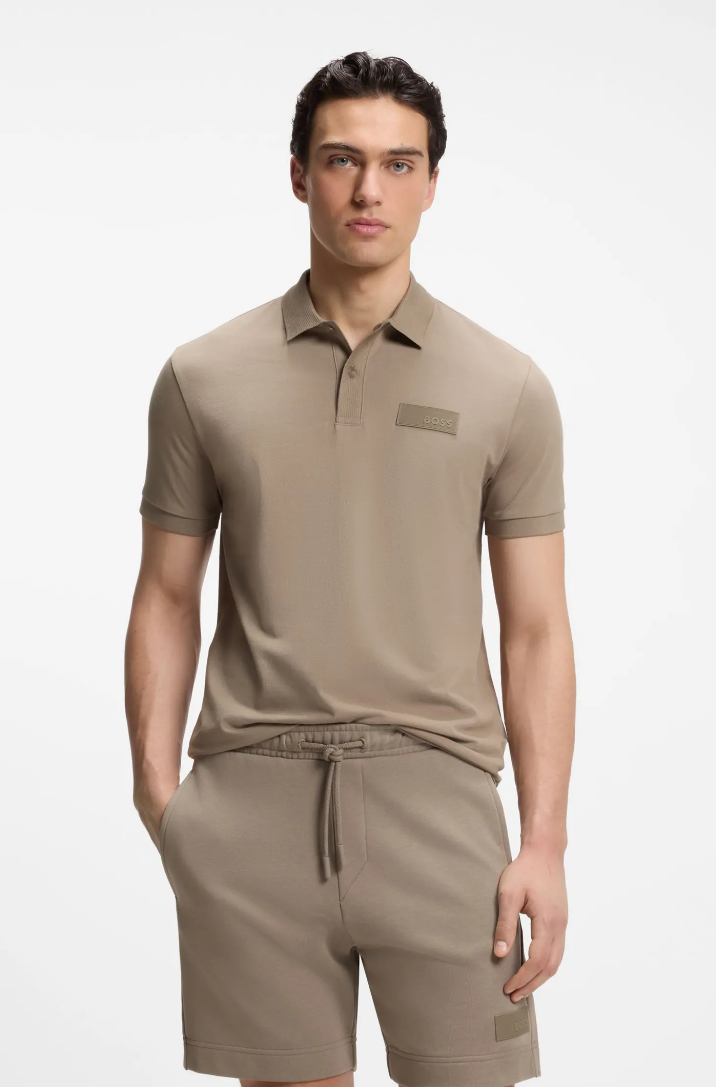 Paddy Poloshirt mit strukturiertem Logo-Patch