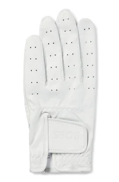 Perforierter Handschuh aus Nappaleder mit Klettverschluss