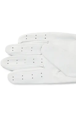 Perforierter Handschuh aus Nappaleder mit Klettverschluss