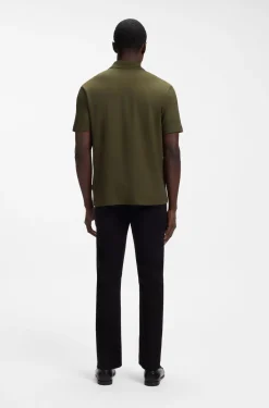 Piqué-Poloshirt mit Reißverschlussleiste