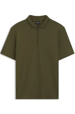 Piqué-Poloshirt mit Reißverschlussleiste