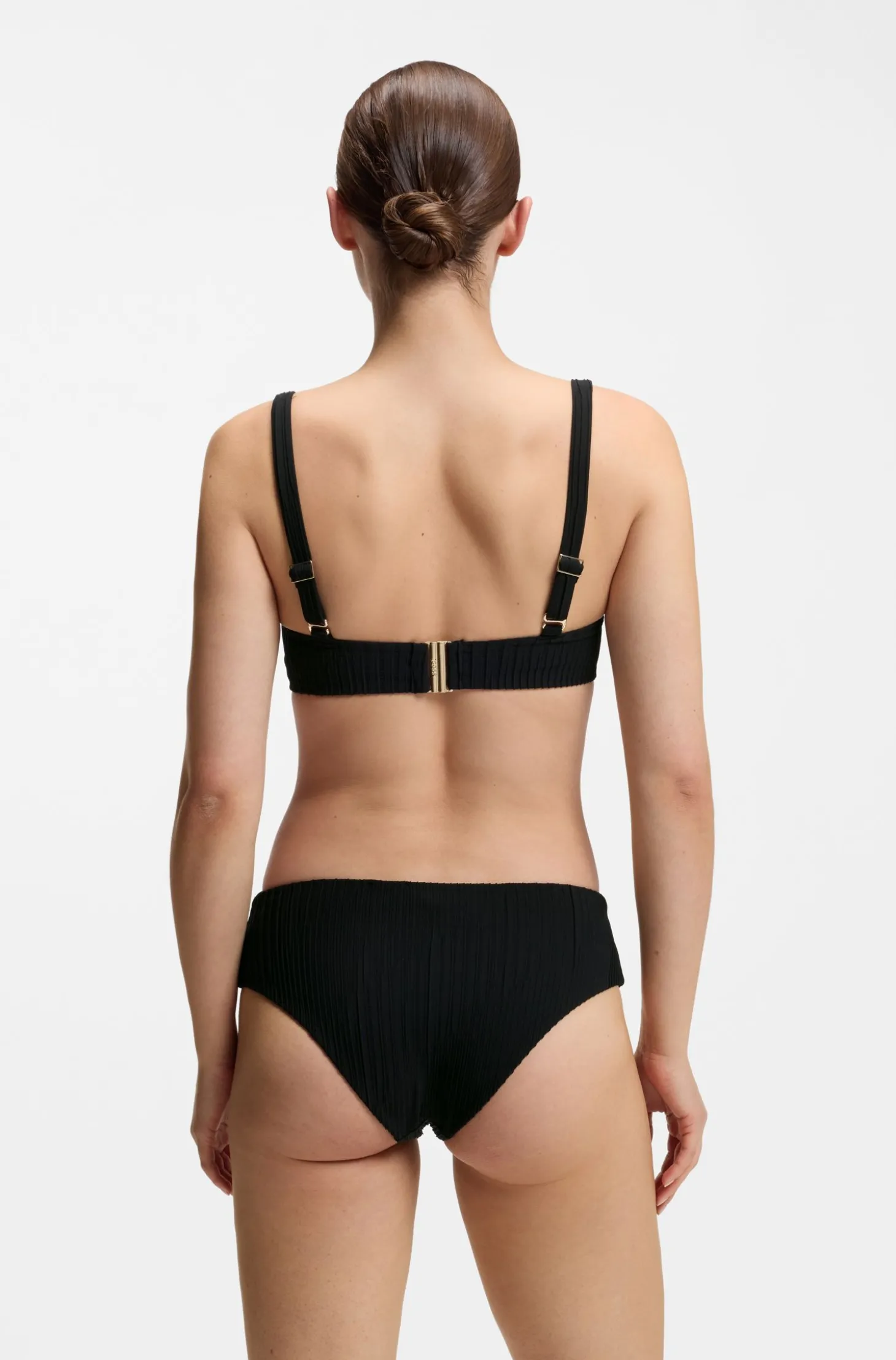 Plissé-Bandeau-Bikinitop mit Double-B-Monogramm