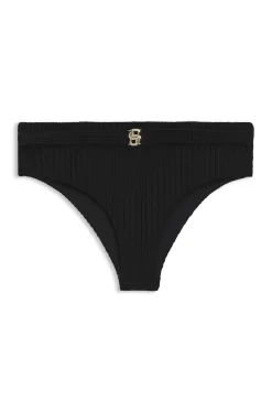 Plissé-Bikinihose mit Double-B-Monogramm