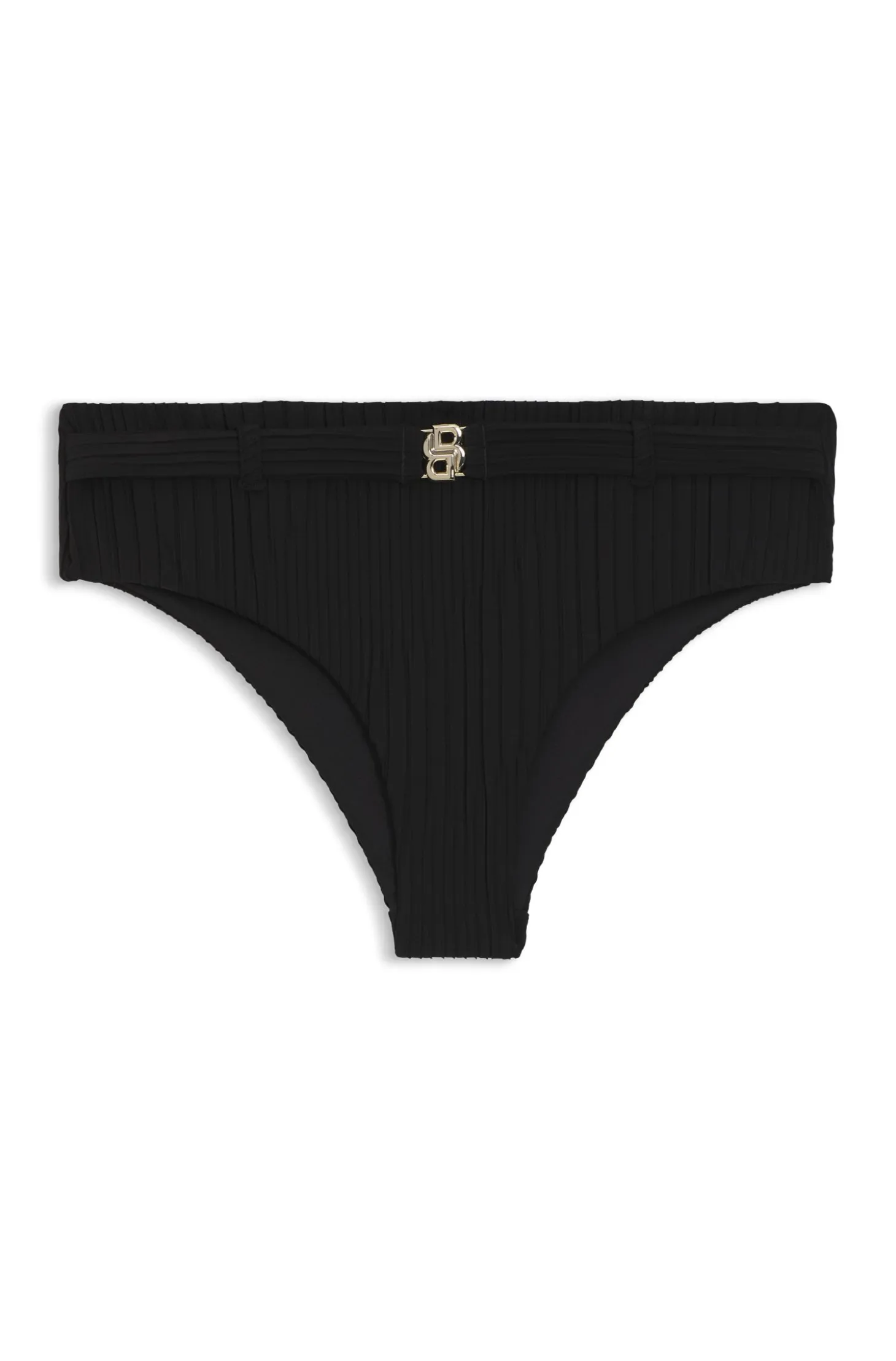 Plissé-Bikinihose mit Double-B-Monogramm