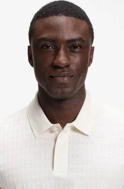 Poloshirt aus Baumwolle mit geometrischem Jacquard-Muster