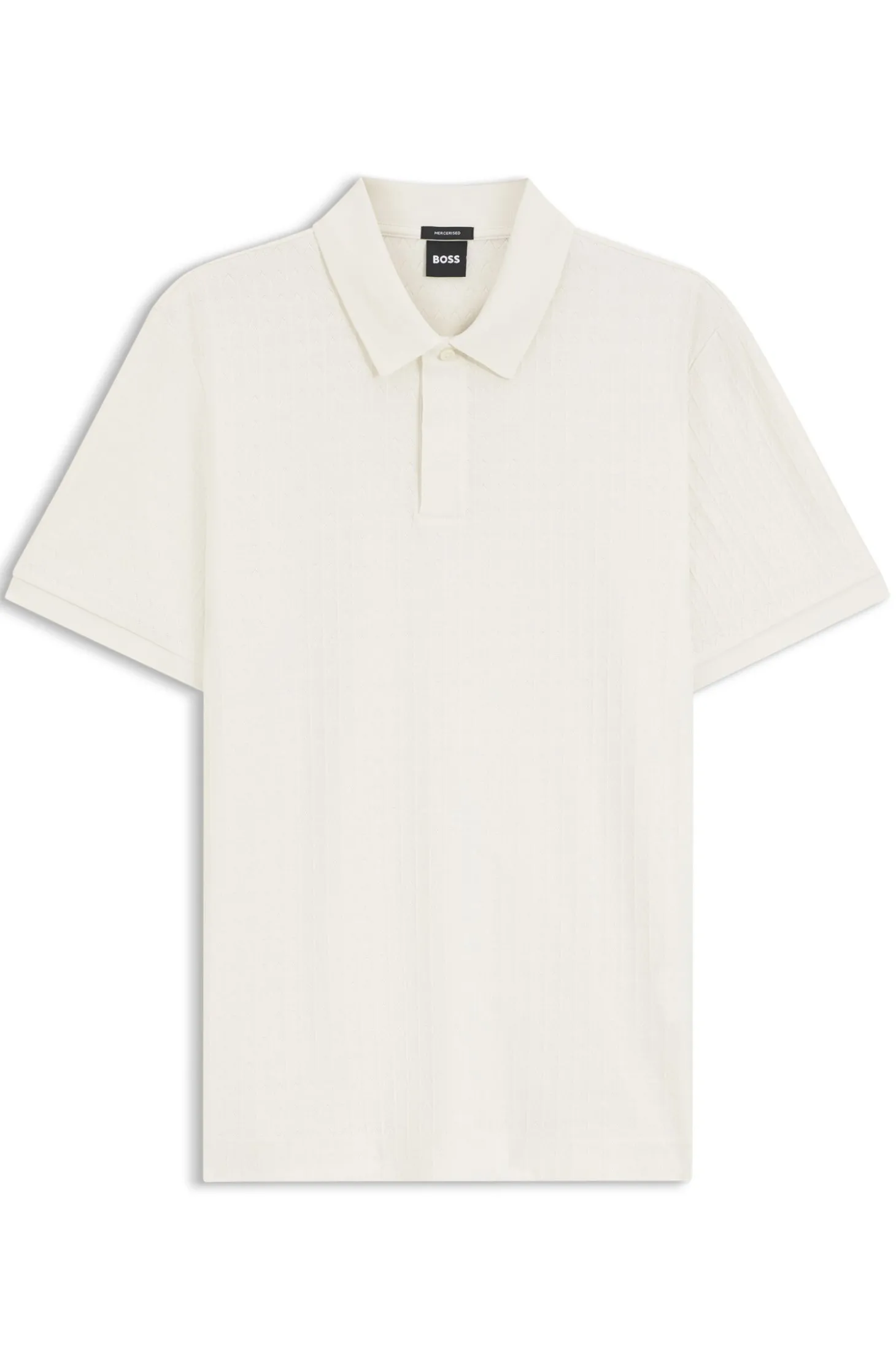 Poloshirt aus Baumwolle mit geometrischem Jacquard-Muster