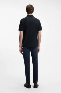 Poloshirt aus Baumwolle mit geometrischem Jacquard-Muster