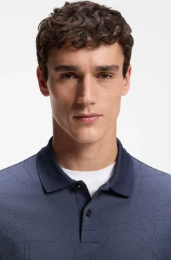 Poloshirt aus Baumwolle mit Jacquard-Muster