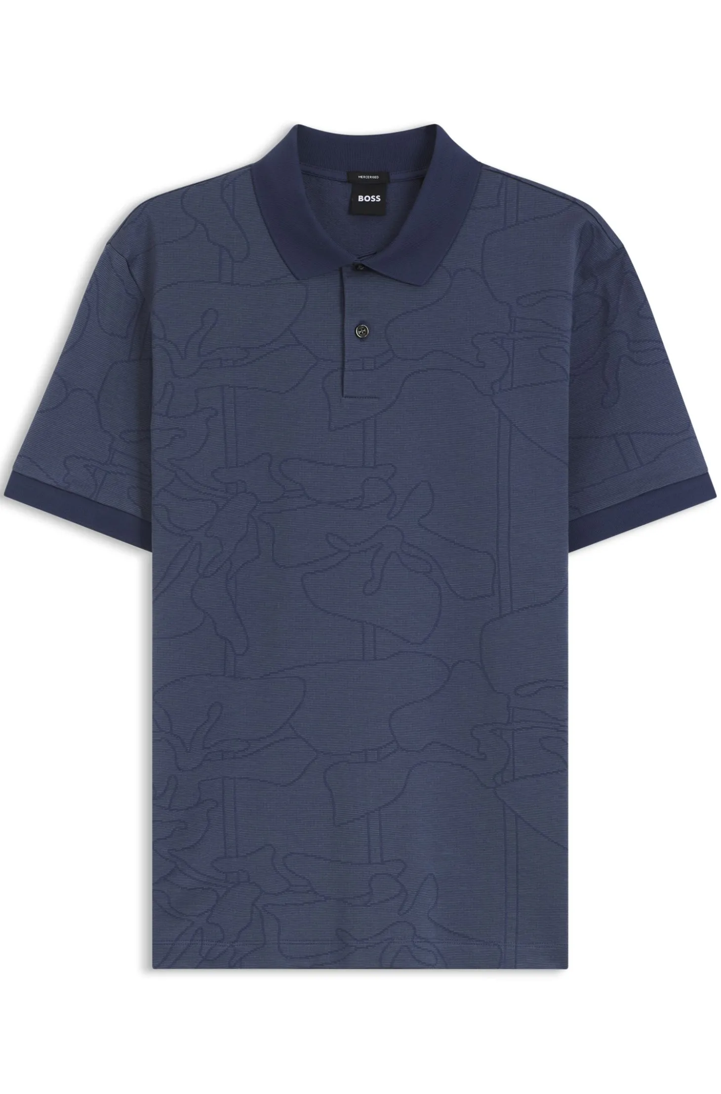 Poloshirt aus Baumwolle mit Jacquard-Muster