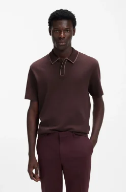 Poloshirt aus Baumwoll-Jersey mit Kontrastkanten