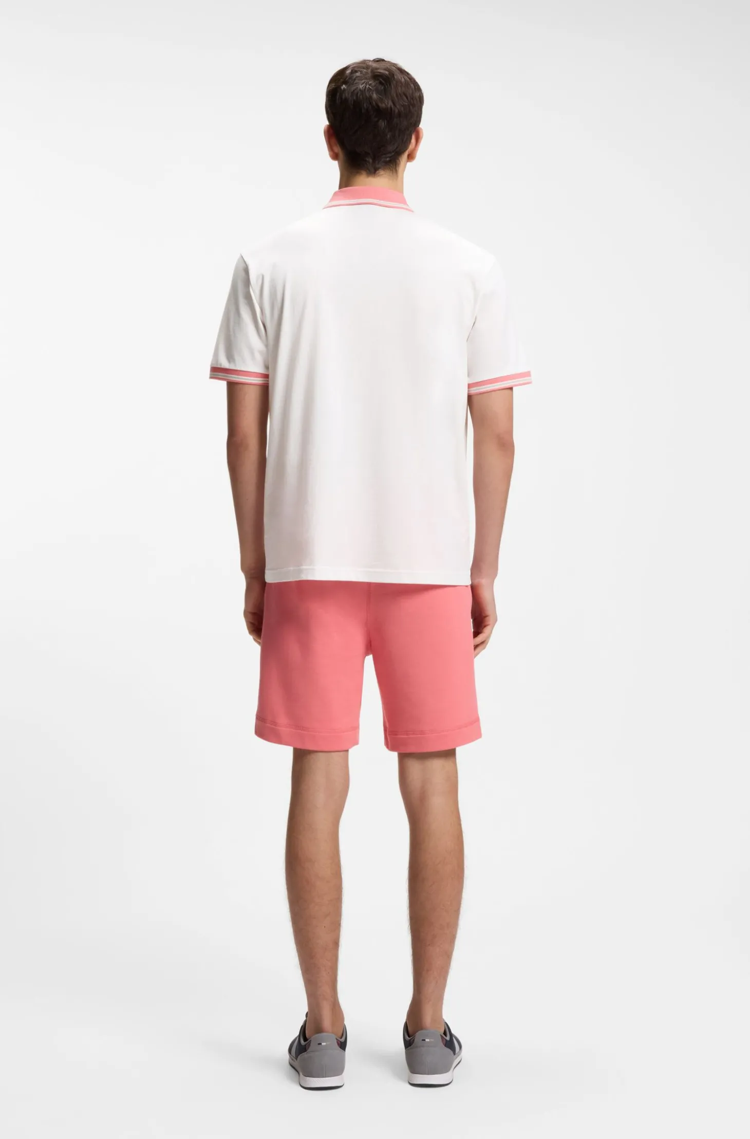 Poloshirt aus Baumwoll-Jersey mit Streifen-Einfassungen
