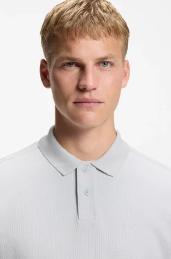 Poloshirt aus Baumwoll-Mix mit Waffelstruktur