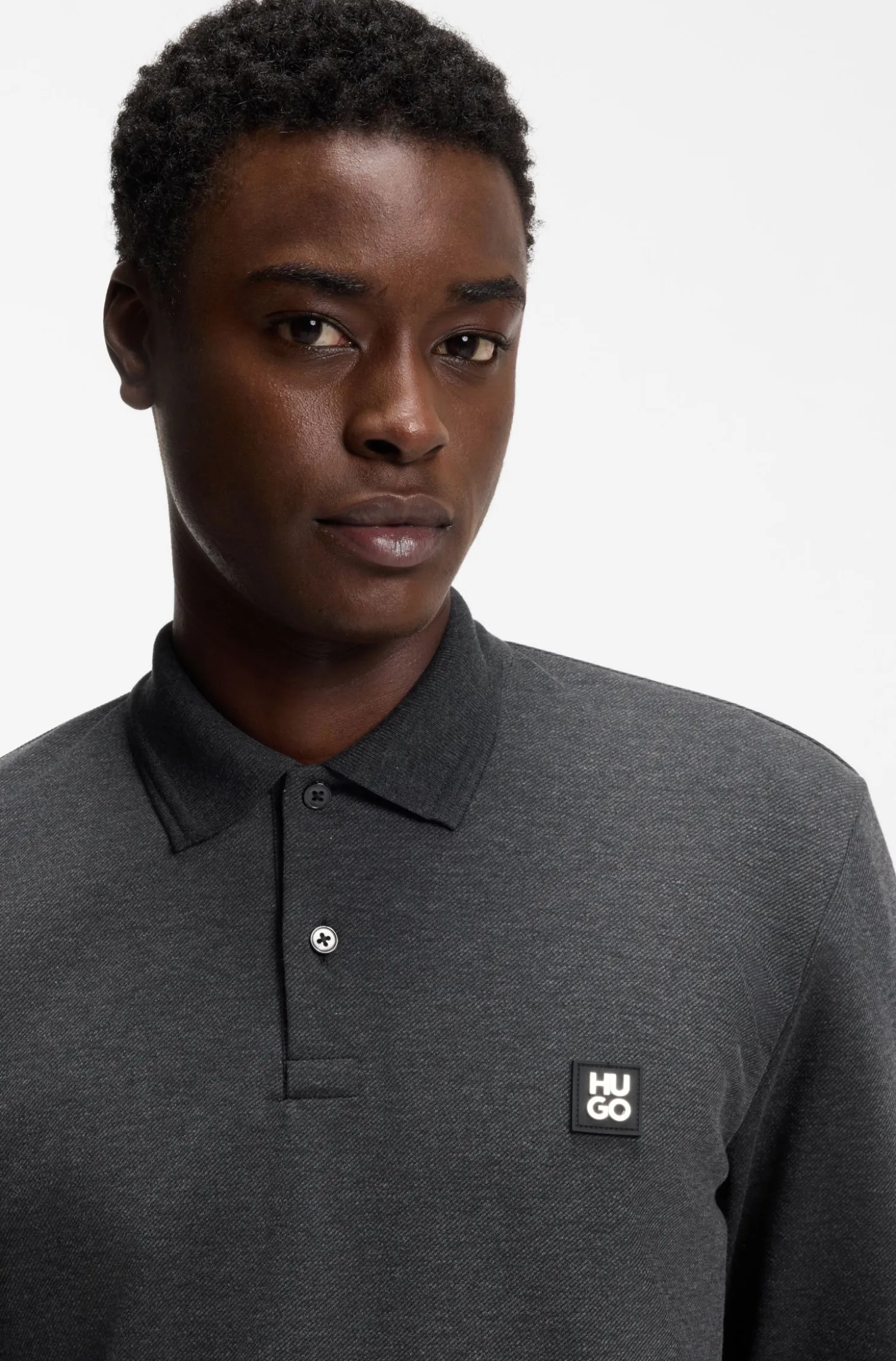 Poloshirt aus Baumwoll-Mix mit Stack-Logo