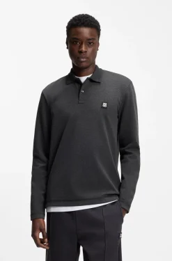 Poloshirt aus Baumwoll-Mix mit Stack-Logo