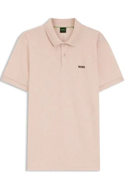 Poloshirt aus Baumwoll-Piqué mit Allover-Print