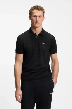 Poloshirt aus Baumwoll-Piqué mit Allover-Print