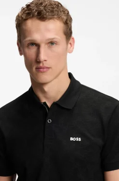Poloshirt aus Baumwoll-Piqué mit Allover-Print