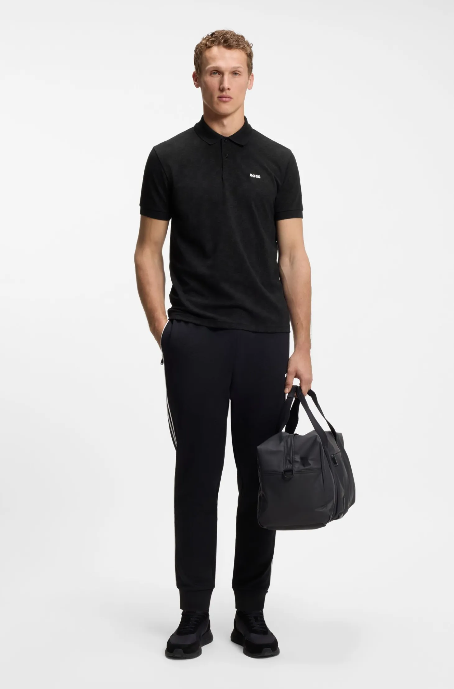 Poloshirt aus Baumwoll-Piqué mit Allover-Print