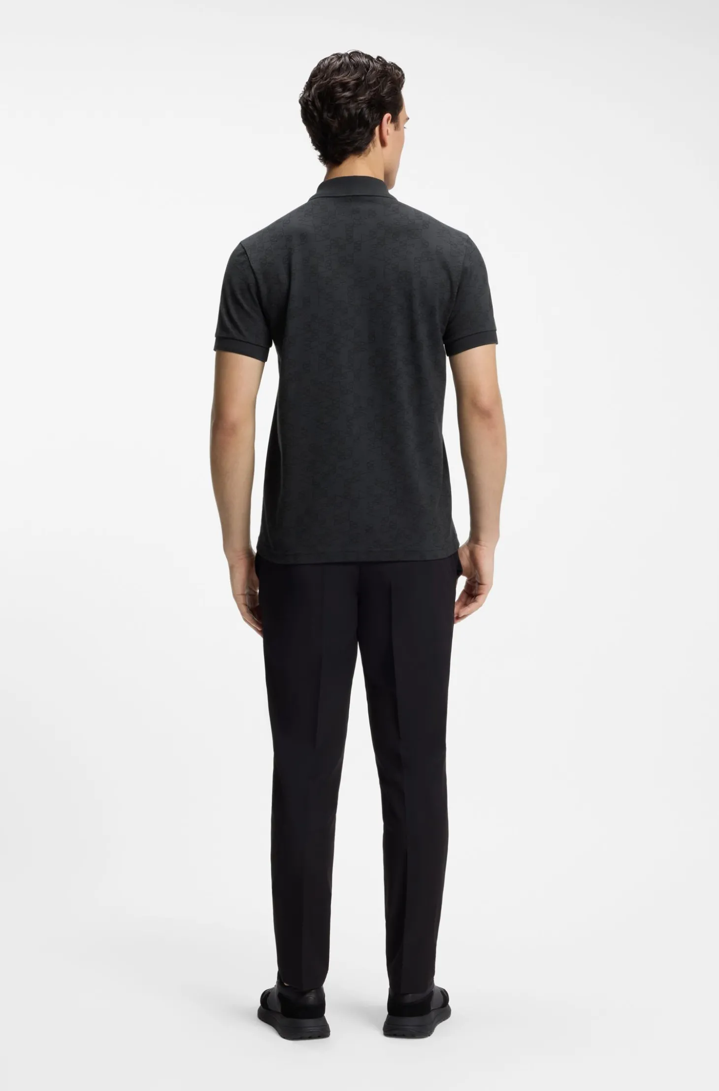 Poloshirt aus Baumwoll-Piqué mit Allover-Print