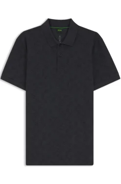 Poloshirt aus Baumwoll-Piqué mit Allover-Print