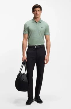Poloshirt aus Baumwoll-Piqué mit Print-Muster