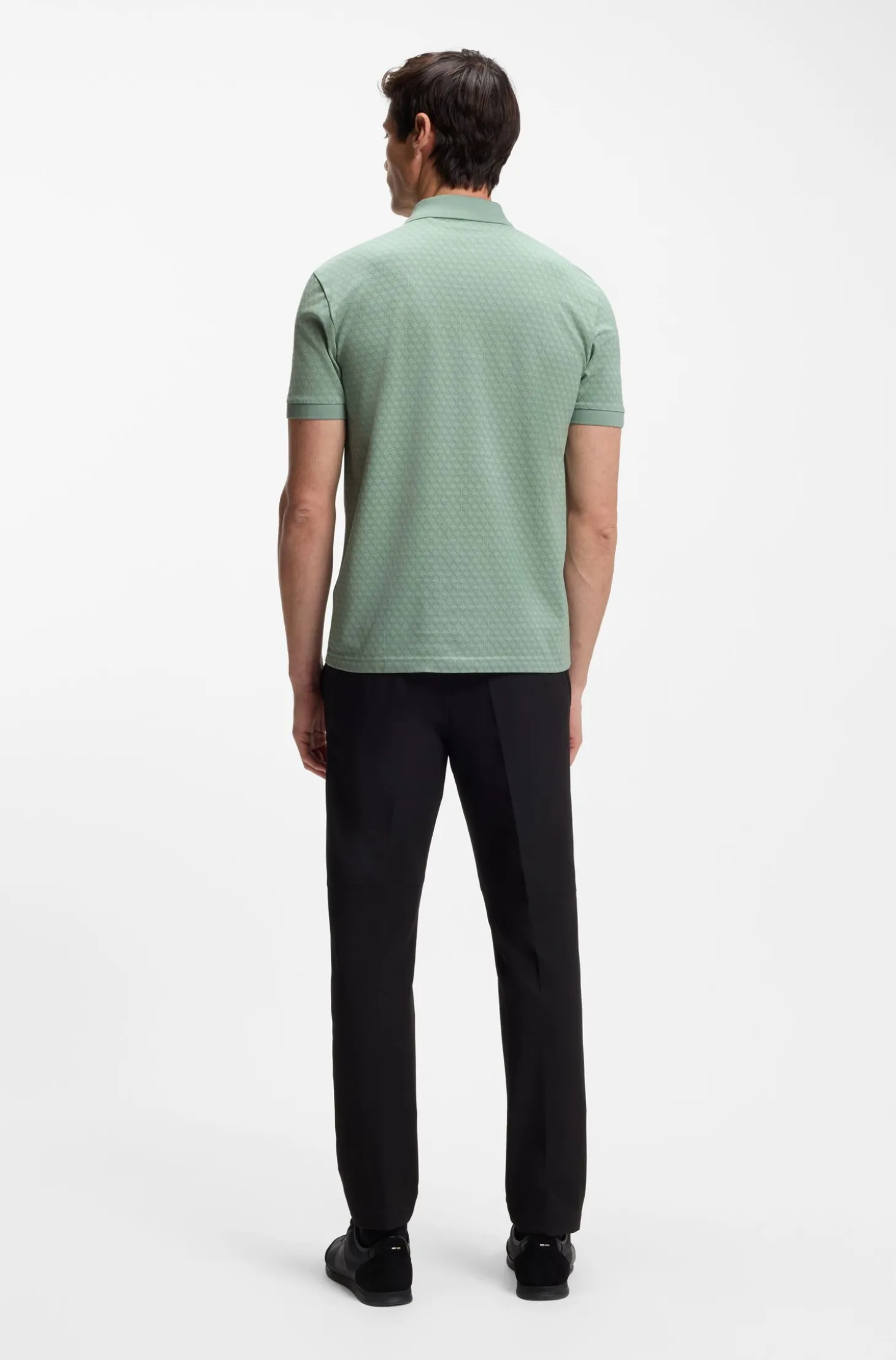 Poloshirt aus Baumwoll-Piqué mit Print-Muster