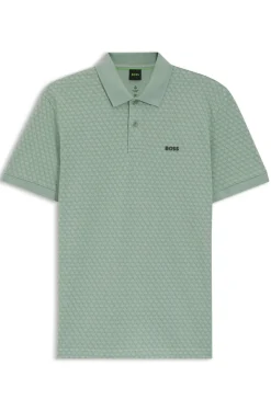 Poloshirt aus Baumwoll-Piqué mit Print-Muster