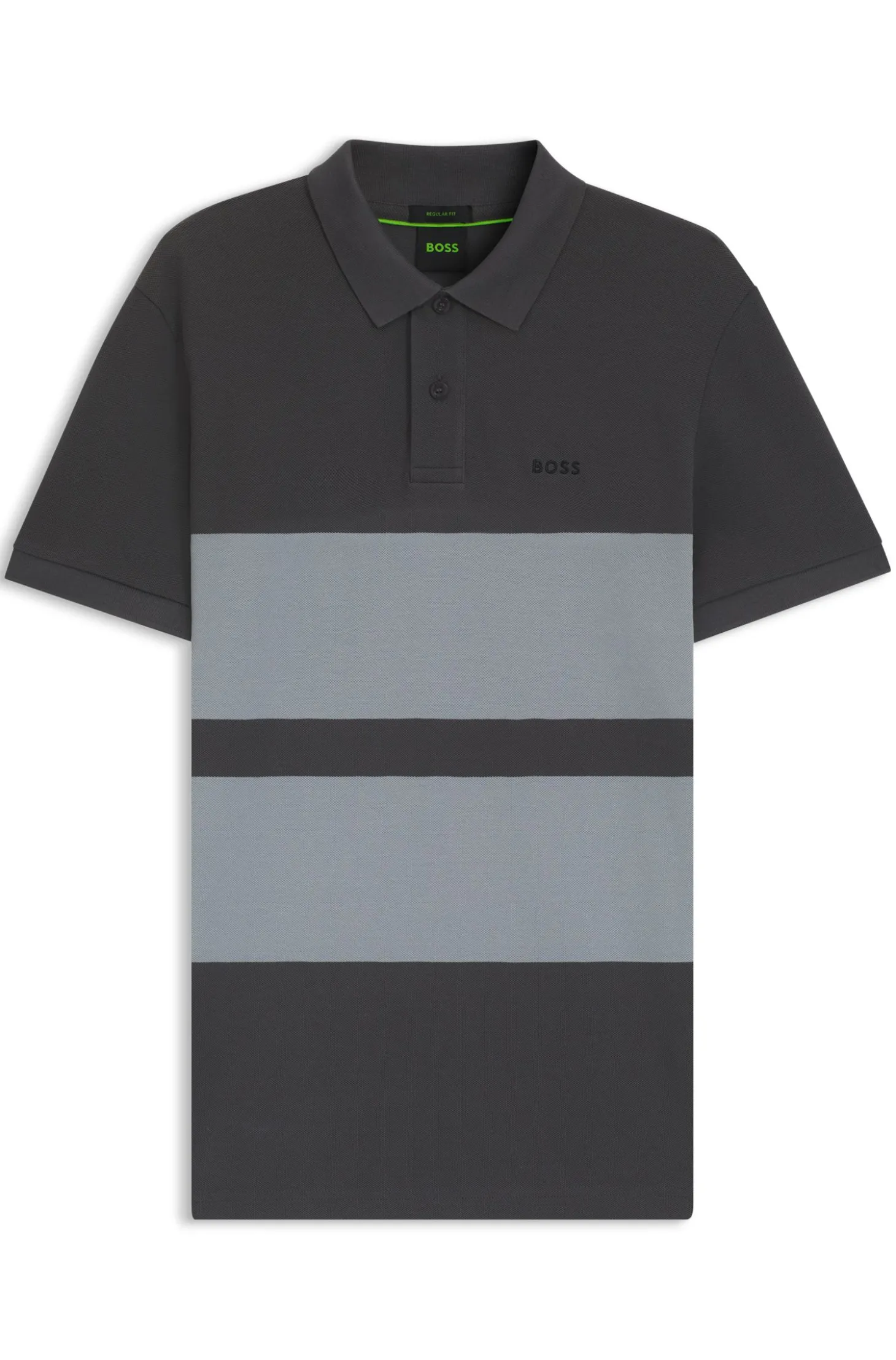 Poloshirt aus Baumwoll-Piqué mit Blockstreifen