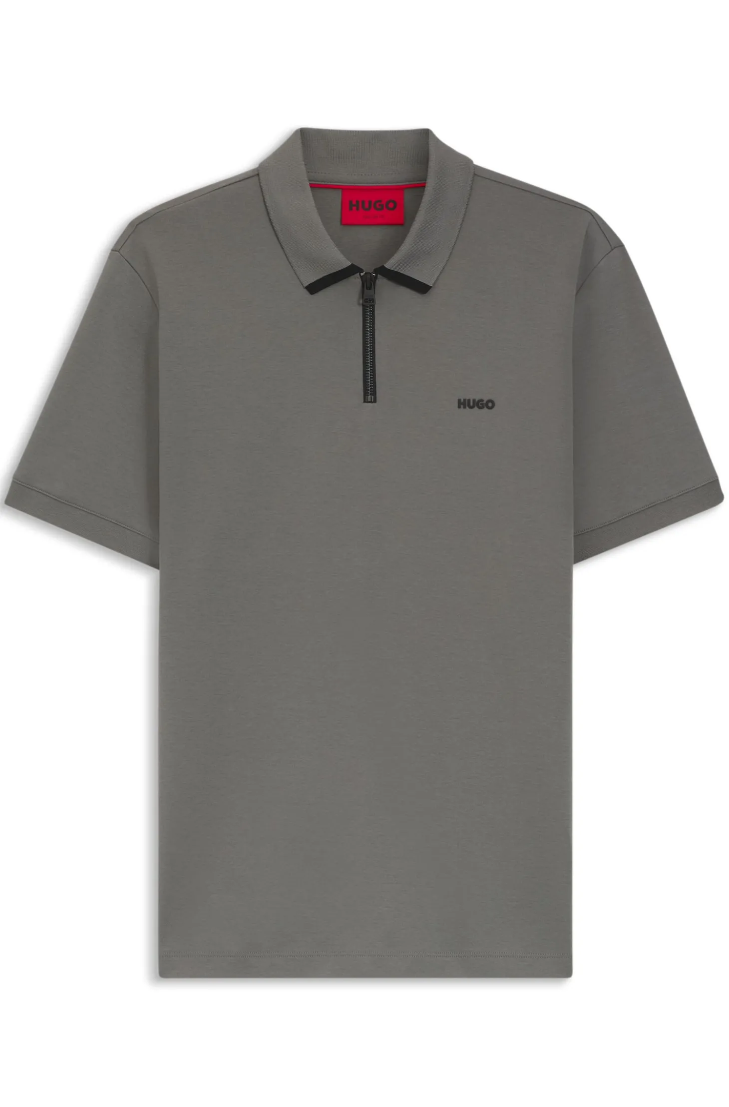 Poloshirt aus Baumwoll-Piqué mit Reißverschluss am Ausschnitt