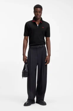 Poloshirt aus Baumwoll-Piqué mit Reißverschluss am Ausschnitt