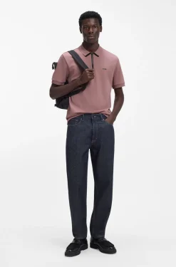 Poloshirt aus Baumwoll-Piqué mit Reißverschluss am Ausschnitt