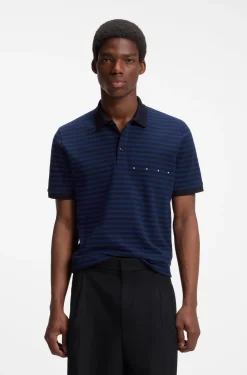Poloshirt aus Baumwoll-Piqué mit Querstreifen