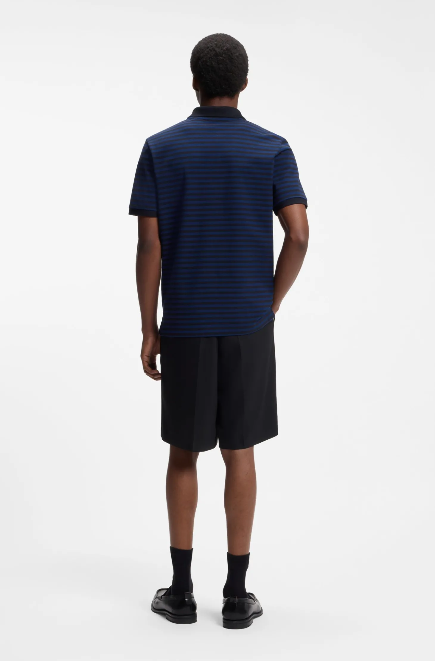Poloshirt aus Baumwoll-Piqué mit Querstreifen